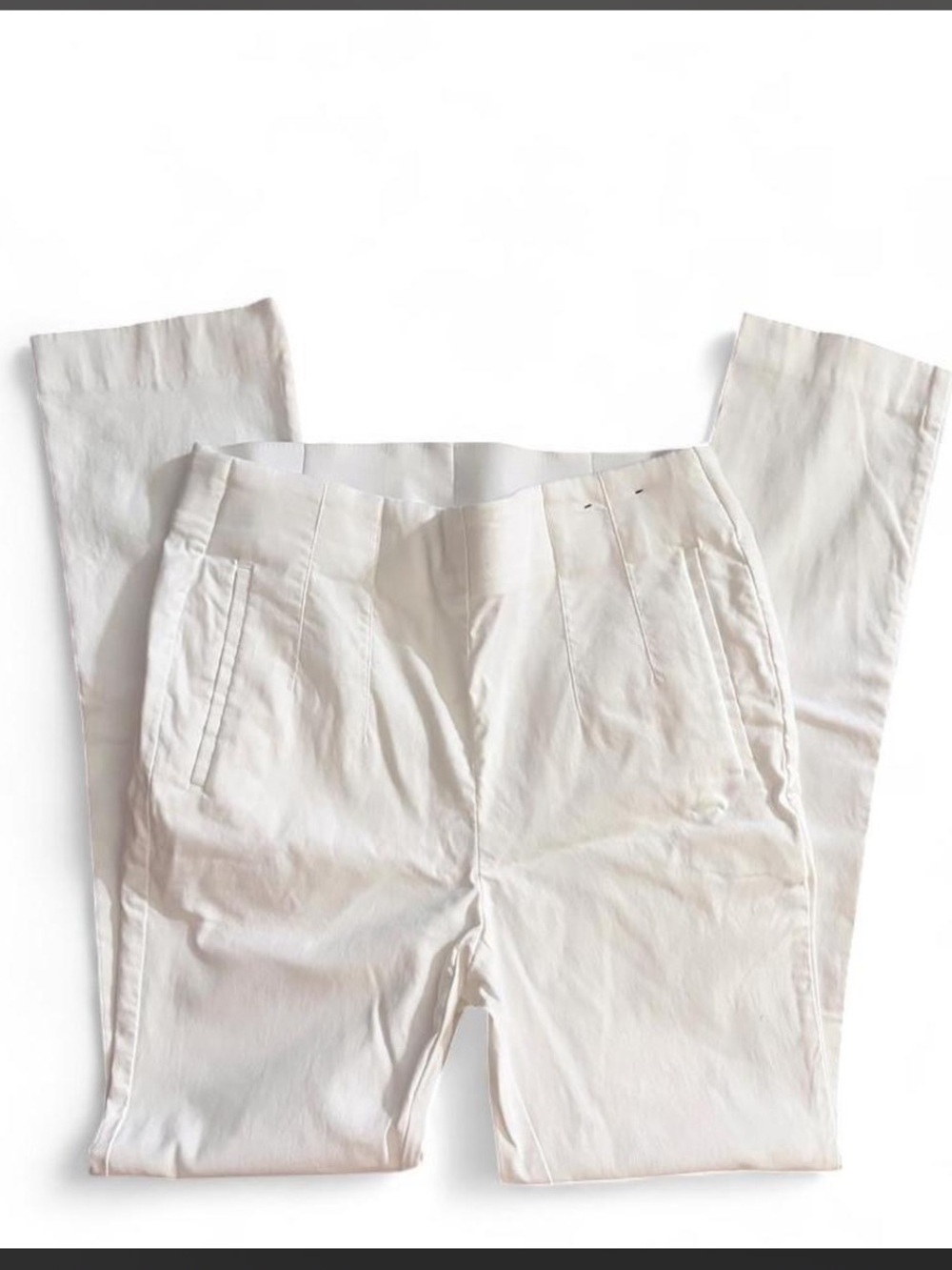 Rafaella White Straight-Leg Chinos